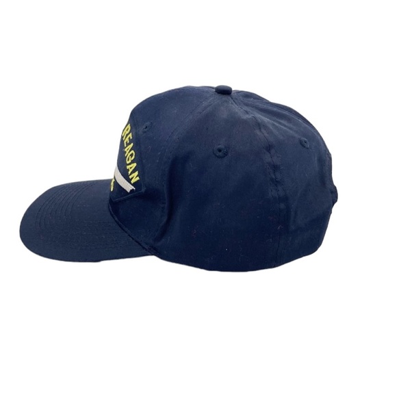 Ronald Reagan Aircraft Carrier Hat OSFM Navy & Yellow - Picture 4 of 6